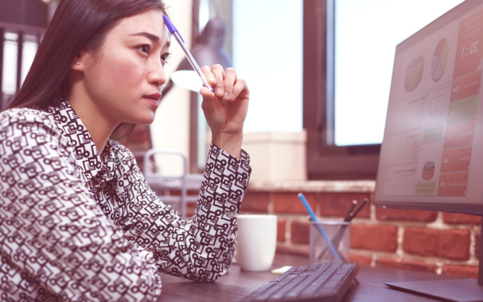 Student following a web design lecture online
